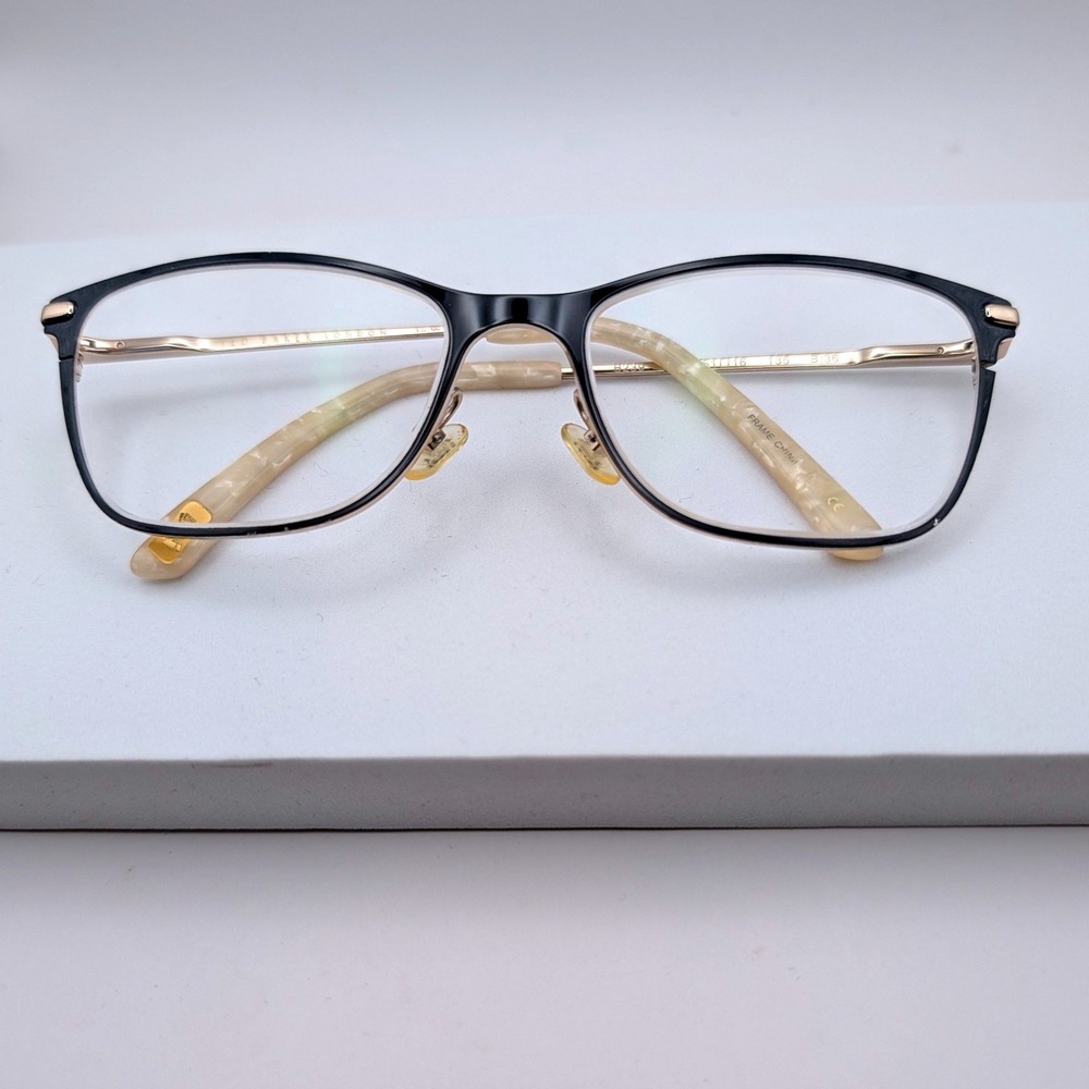 Ted Baker London B239 NAV Navy Gold Cat Eye Eyeglass Frames 51-16-135 Women